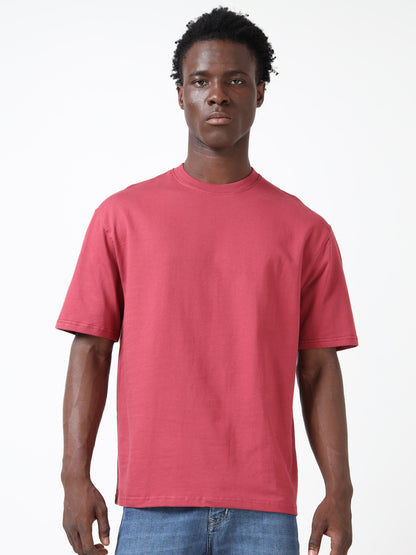 Burgandy Oversized Cotton T-Shirt