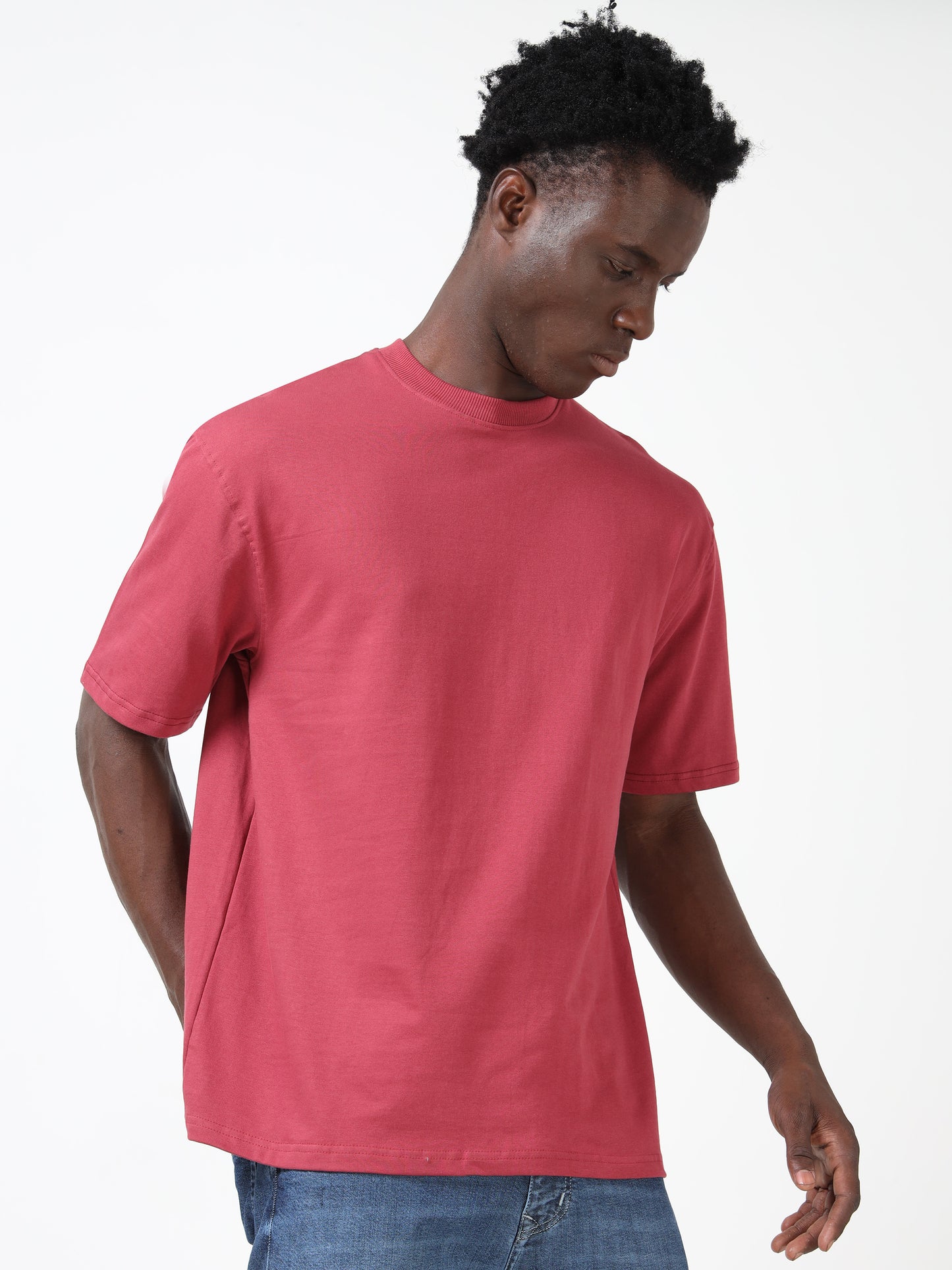 Burgandy Oversized Cotton T-Shirt