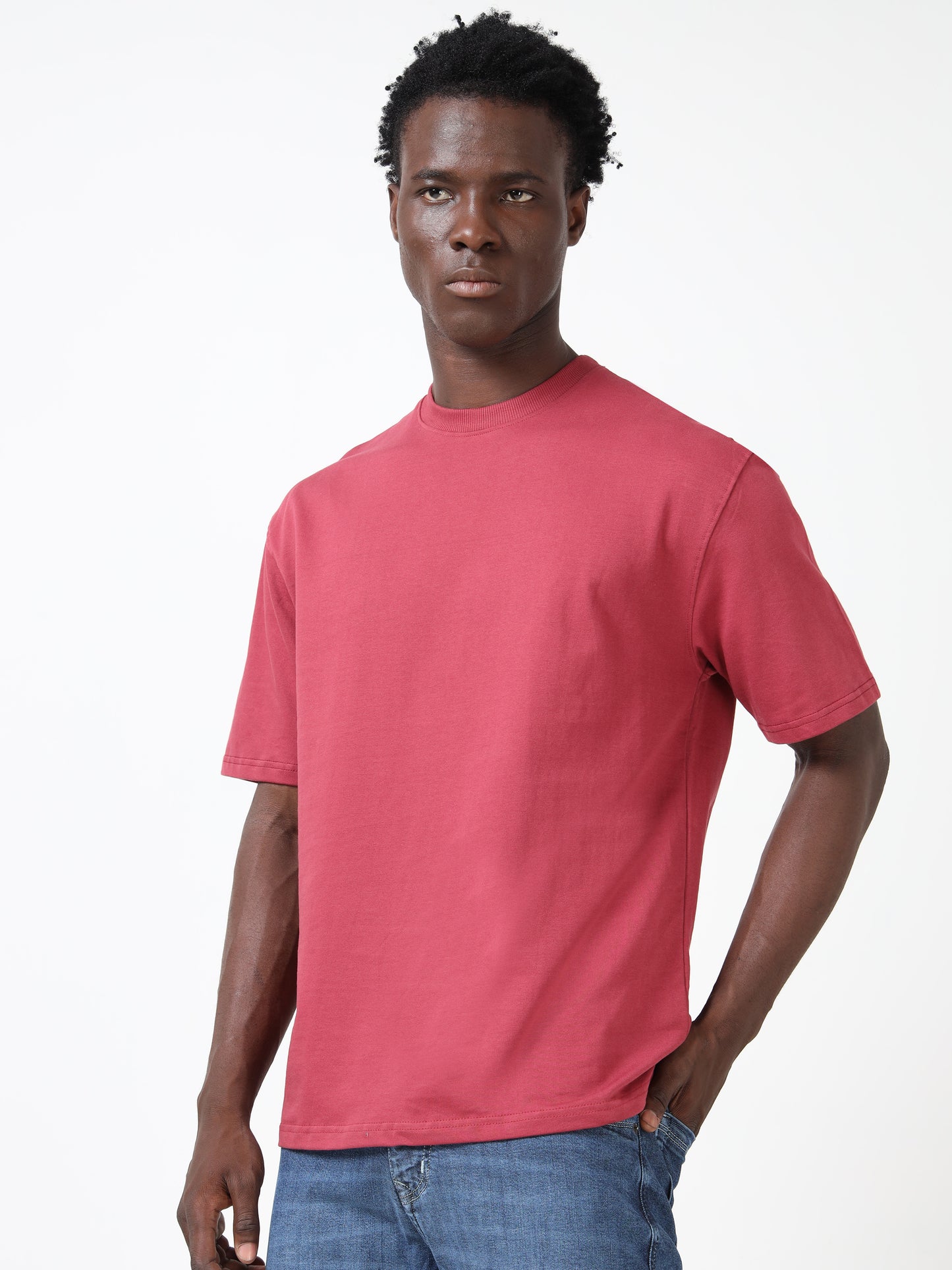 Burgandy Oversized Cotton T-Shirt