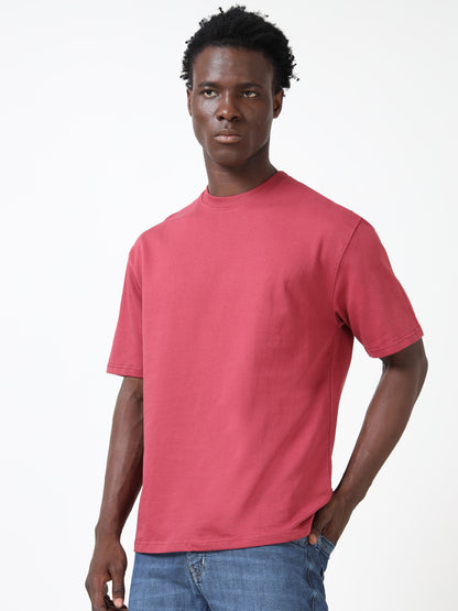Burgandy Oversized Cotton T-Shirt
