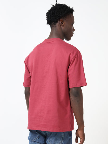 Burgandy Oversized Cotton T-Shirt