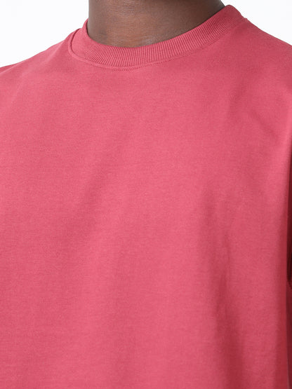 Burgandy Oversized Cotton T-Shirt