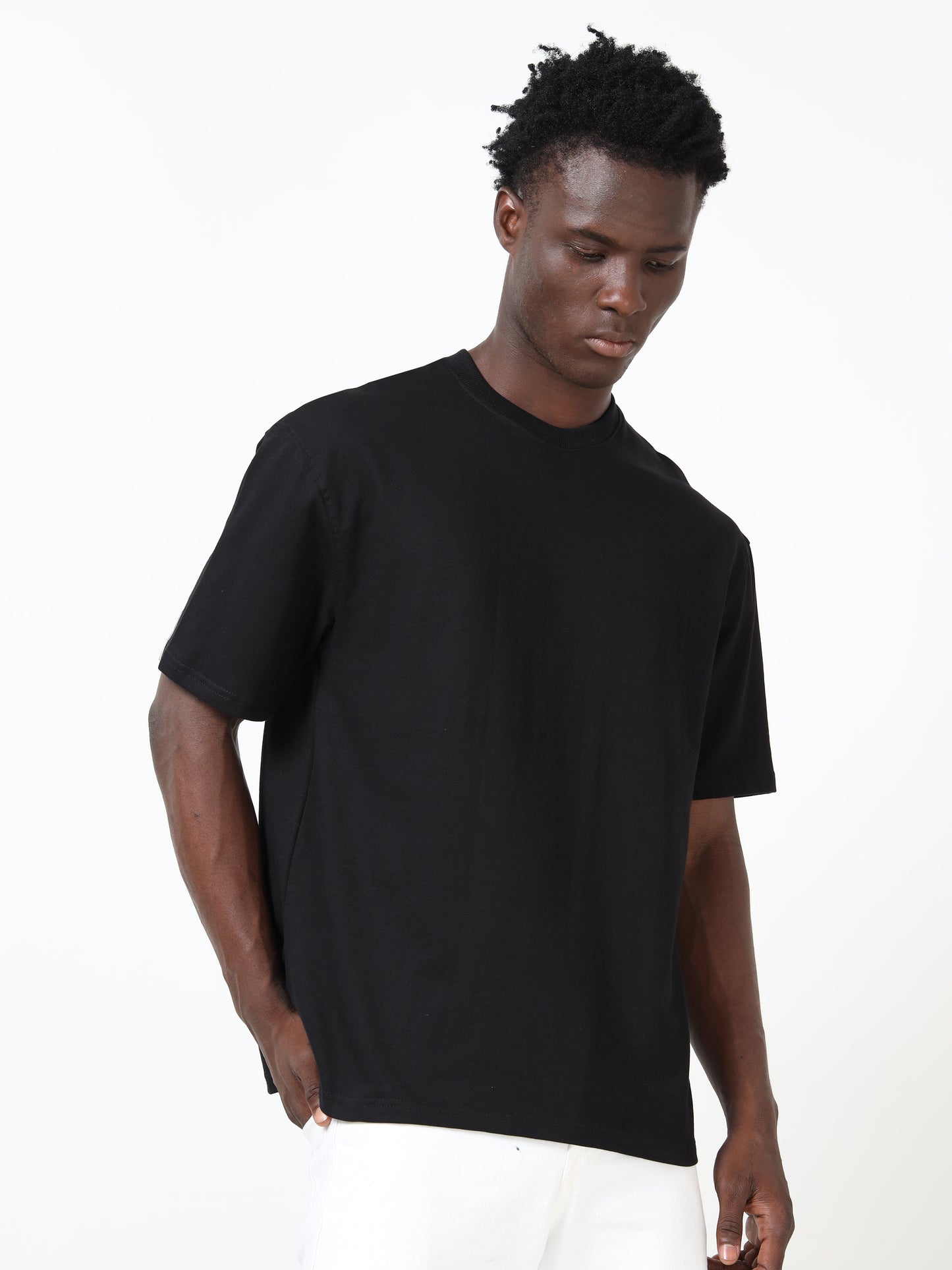 Black Oversized Cotton T-Shirt