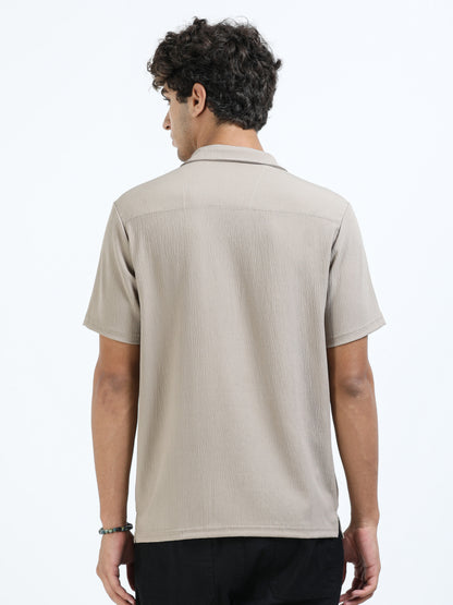 Sand Cuban Collar Shirt