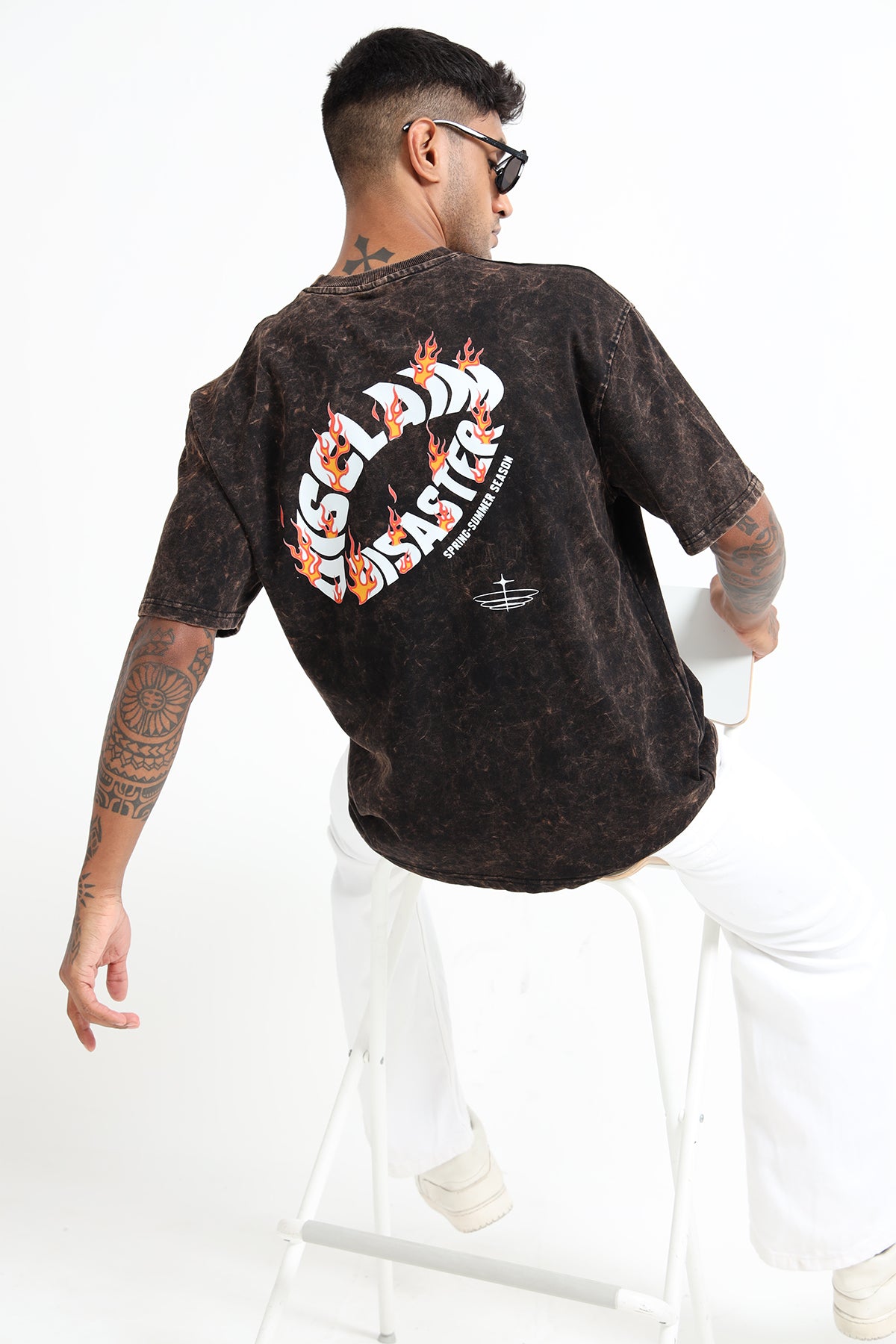 Black Acid Washed T- Shirt