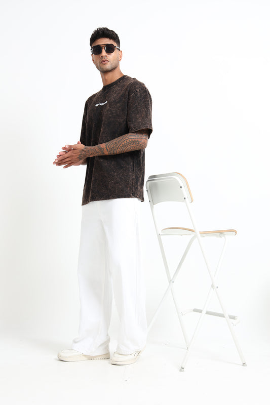 Black Acid Washed T- Shirt