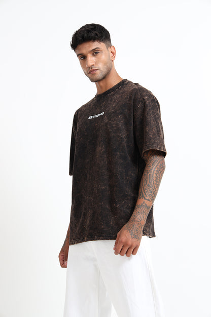 Black Acid Washed T- Shirt