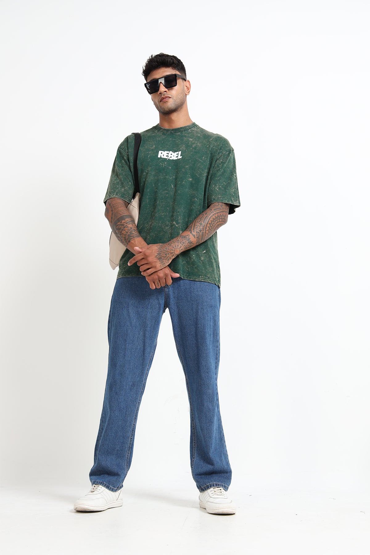 Forest Green Acid Wash T-Shirt