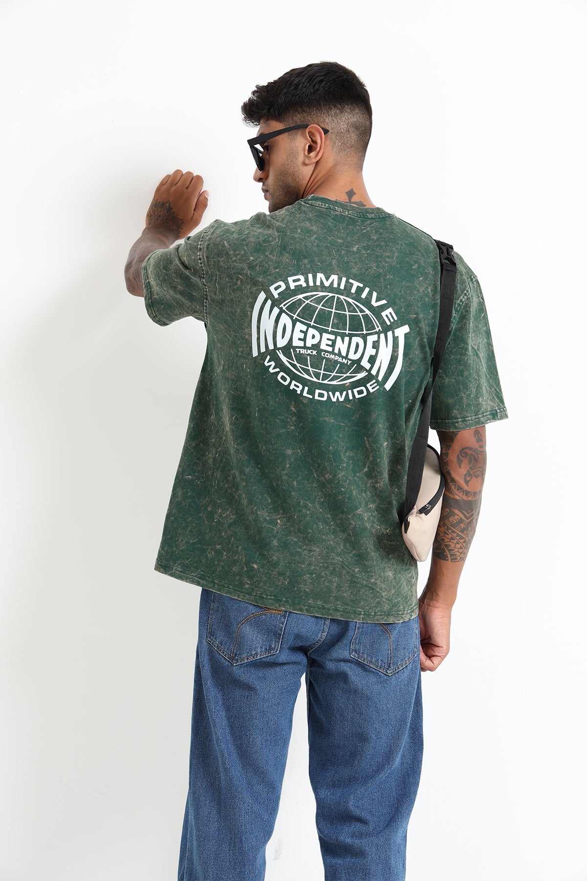 Forest Green Acid Wash T-Shirt