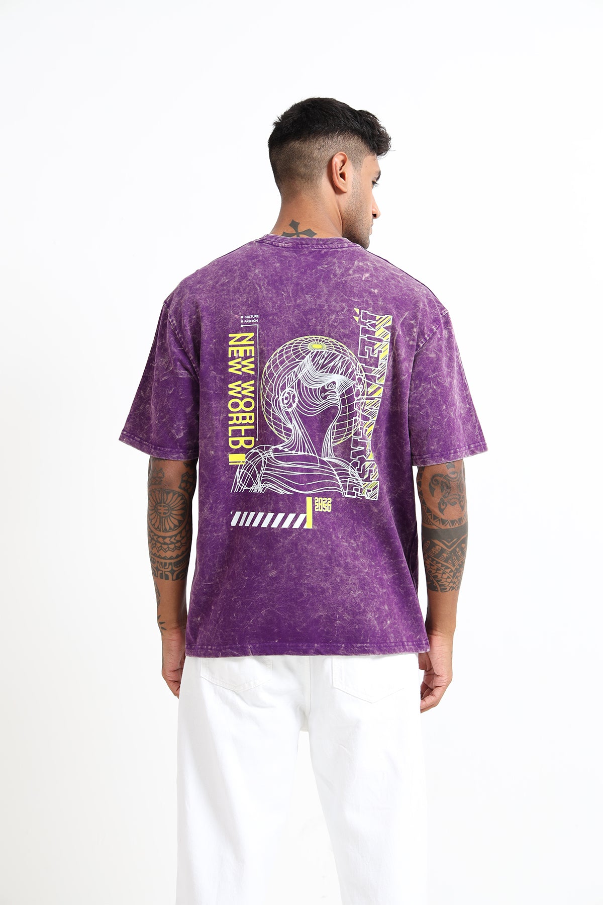 Purple Acid Washed T- Shirt